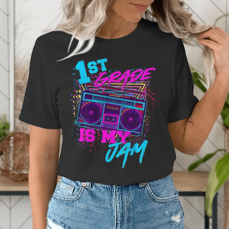 1st Grade Is My Jam Vintage 80s 80's Teacher Student Retro Women's T-Shirt, funny gift 1st Grade Is My Jam Vintage 80s 80's Teacher Student Retro Women's T-Shirt, funny gift