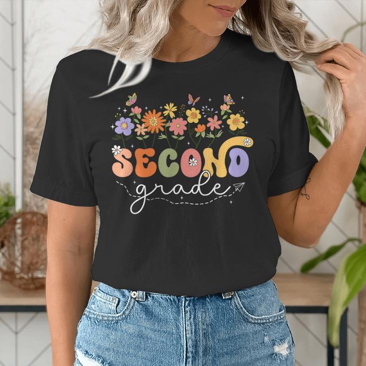 2nd Second Grade Teacher Wildflower Back To School Floral Women's T-Shirt, 2nd Grade Teacher Shirts, funny gift