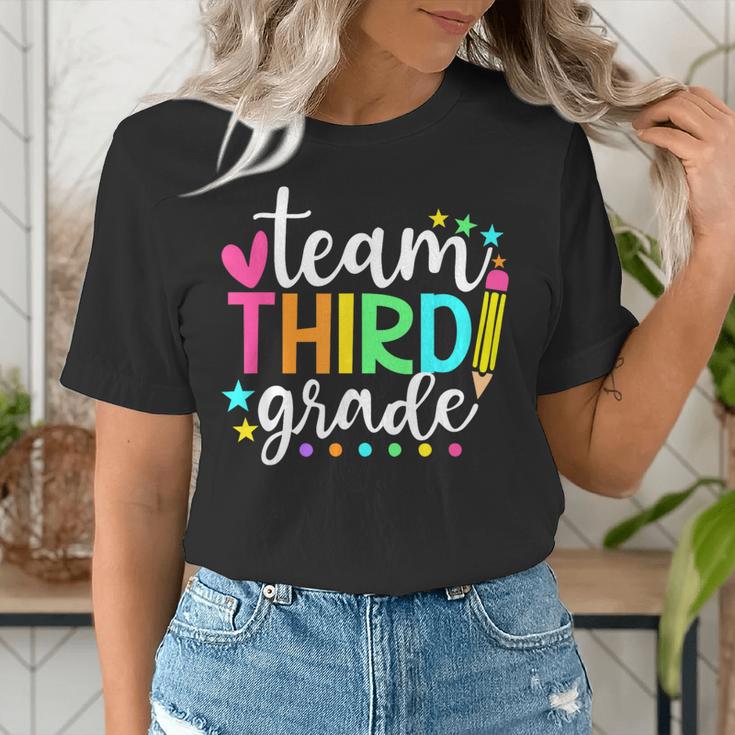 3rd Grade Team Pencil Teacher Student Back To School Girls Women's T-Shirt, funny gift
