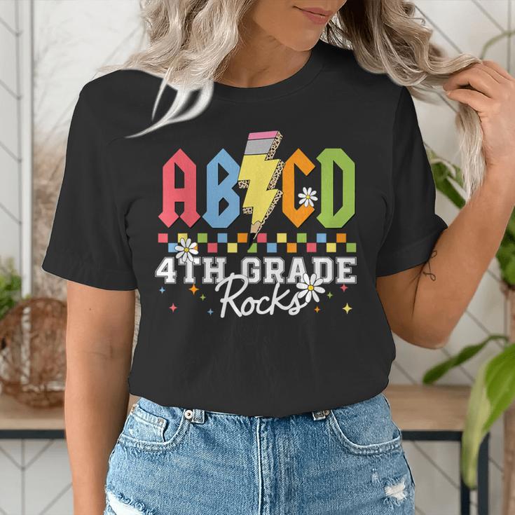 4th Grade Rocks ABCD Back To School Rock Teachers Women's T-Shirt, funny gift 4th Grade Rocks ABCD Back To School Rock Teachers Women's T-Shirt, funny gift
