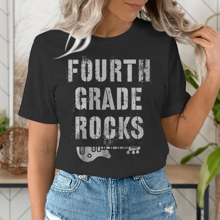 4th GRADE Rocks Teacher Rockstars I Teach Ready To Rock Women's T-Shirt, 4th Grade Teacher Shirts, funny gift 4th GRADE Rocks Teacher Rockstars I Teach Ready To Rock Women's T-Shirt, 4th Grade Teacher Shirts, funny gift