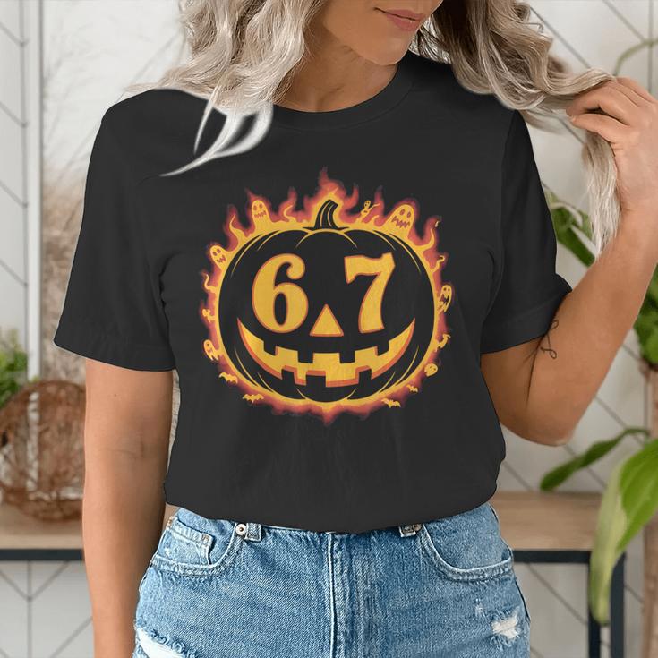 6 7 Meme Halloween Pumpkin Costume For Student Teacher Women's T-Shirt, funny gift 6 7 Meme Halloween Pumpkin Costume For Student Teacher Women's T-Shirt, funny gift
