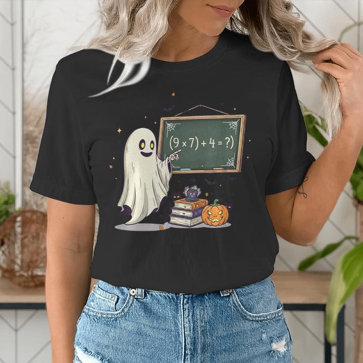 67 Teacher Halloween Ghost Six Seven Meme Math Joke Women's T-Shirt, funny gift 67 Teacher Halloween Ghost Six Seven Meme Math Joke Women's T-Shirt, funny gift