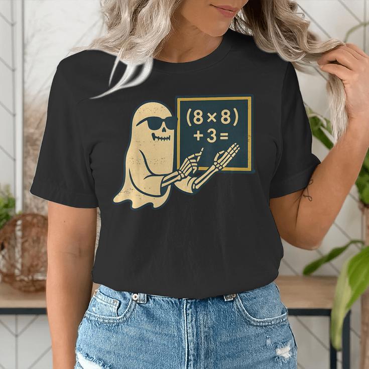 67 Teacher Halloween Skeleton Ghost Six Seven Meme Math Women's T-Shirt, funny gift