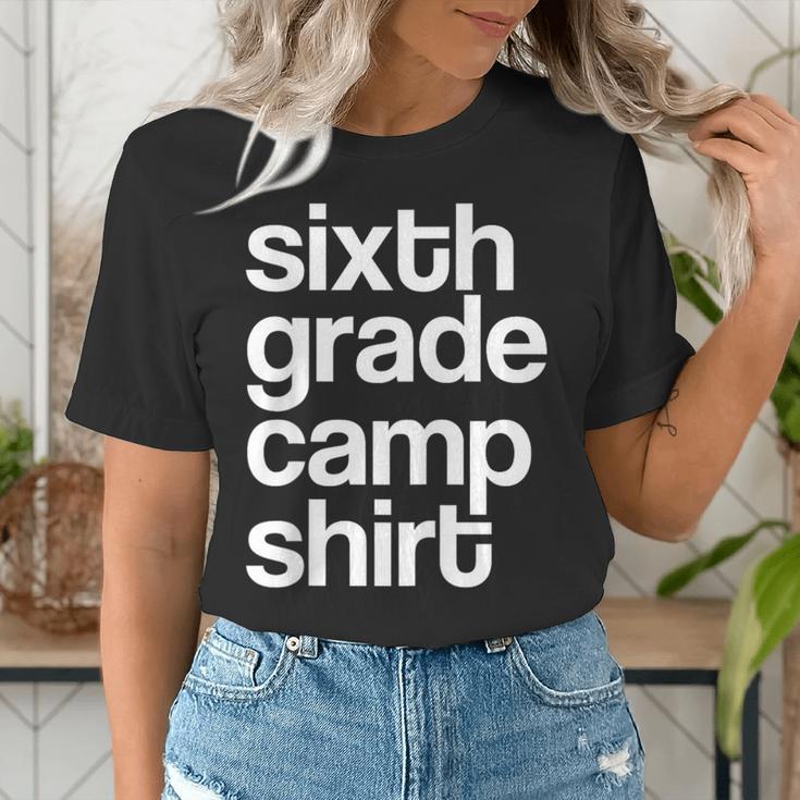 6th Sixth Grade Camp Counselor Camper Teacher Chaperone Women's T-Shirt, funny gift