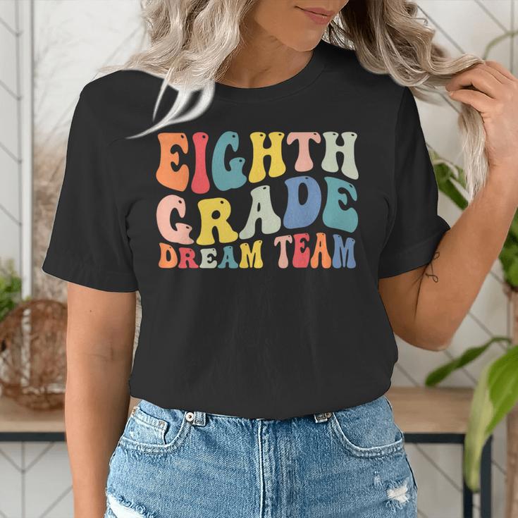8th Grade Dream Team Teachers Boys Kids Retro Back To School Women's T-Shirt, funny gift