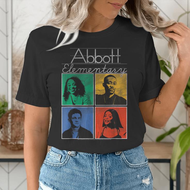 Abbott Elementary Colorful Pop Art Teachers TV Show Women's T-Shirt, funny gift