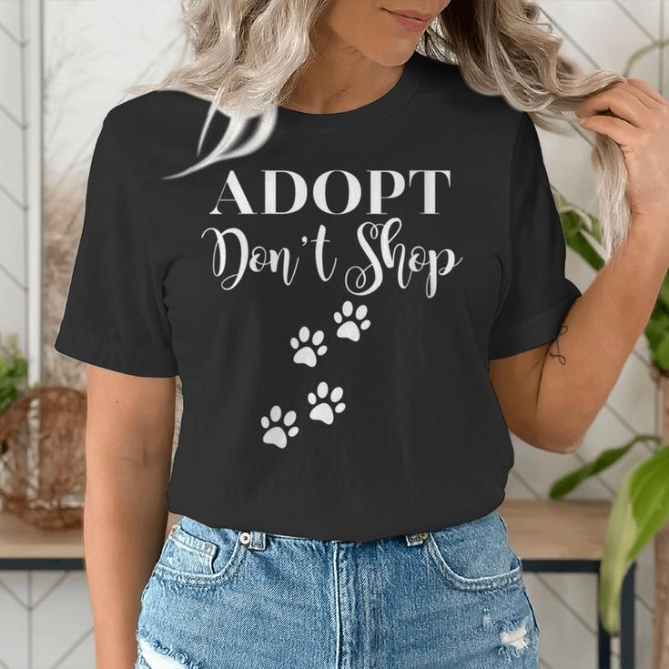 Adopt Animals Don't Shop For Them Women's T-Shirt, funny gift