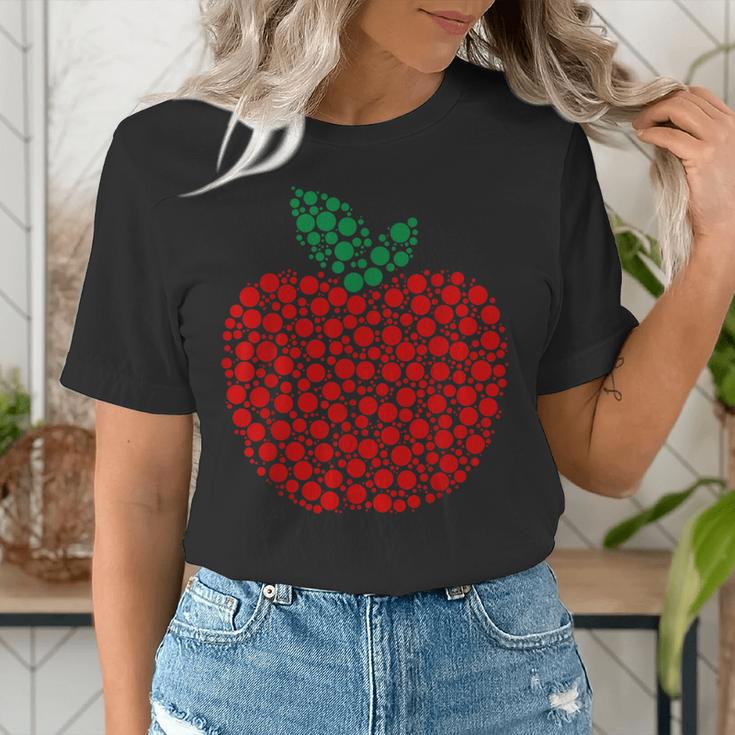 Apple Dot Pattern Art Teacher Appreciation Men Women Humor Women's T-Shirt, funny gift Apple Dot Pattern Art Teacher Appreciation Men Women Humor Women's T-Shirt, funny gift