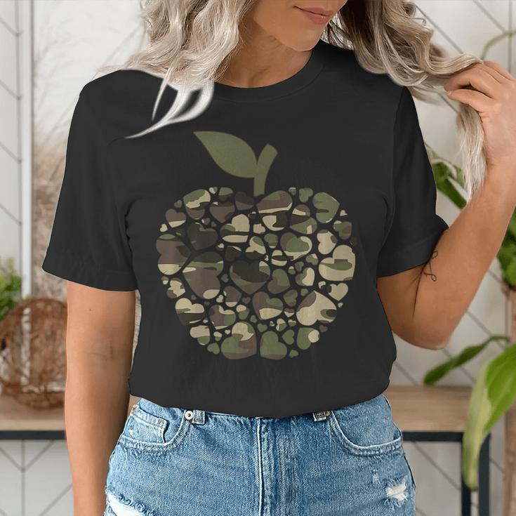Apple Hearts Teacher Camouflage Clothing School Camo Apple For Men Women Girls Kids Women's T-Shirt, funny gift