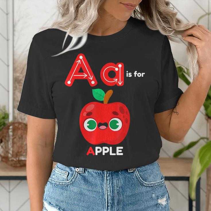 A Is For Apple Pre-K Kindergarten Teacher Student Women's T-Shirt, funny gift A Is For Apple Pre-K Kindergarten Teacher Student Women's T-Shirt, funny gift