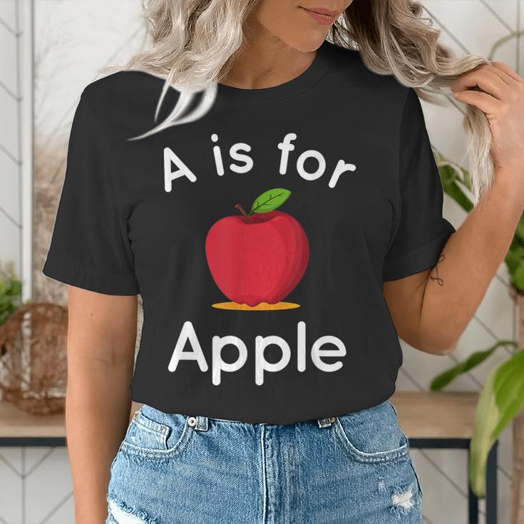 A Is For Apple Toddler Kindergarten Preschool Teacher Women's T-Shirt, funny gift A Is For Apple Toddler Kindergarten Preschool Teacher Women's T-Shirt, funny gift