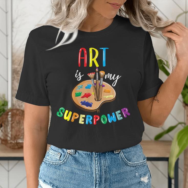 Art Is My Superpower Art Teacher Women's T-Shirt, funny gift