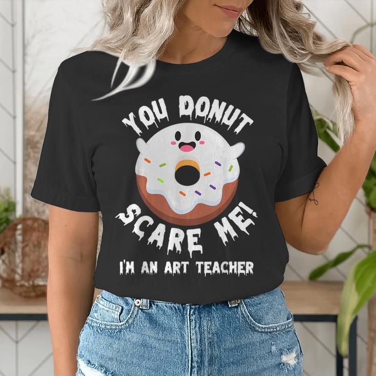 Art Teacher Halloween Donut Lover Costume Kawaii Monster Women's T-Shirt, funny gift
