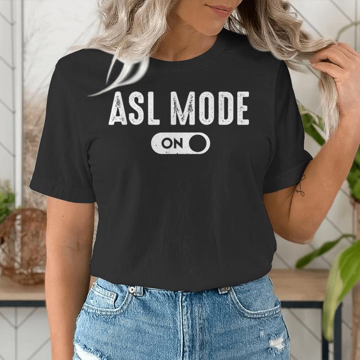 ASL Mode Sign Language Deaf ASL Teacher Women's T-Shirt, funny gift ASL Mode Sign Language Deaf ASL Teacher Women's T-Shirt, funny gift