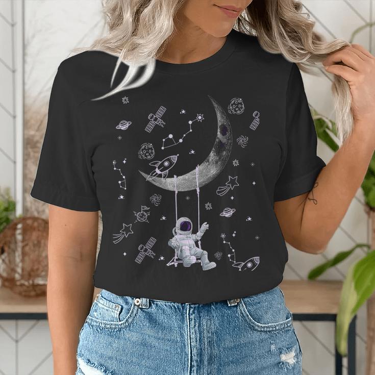 Astronaut Purple Moon Swing NASA Space Science Teacher Women's T-Shirt, Science Teacher Shirts, funny gift Astronaut Purple Moon Swing NASA Space Science Teacher Women's T-Shirt, Science Teacher Shirts, funny gift