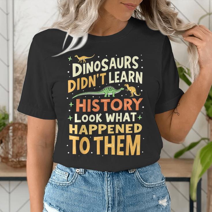 Back To School Dinosaur Social Studies Teacher Student Women's T-Shirt, funny gift Back To School Dinosaur Social Studies Teacher Student Women's T-Shirt, funny gift