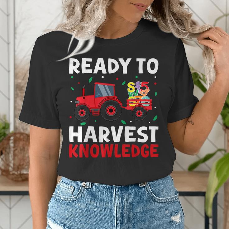 Back To School Teacher Farming Tractor Farmer Kids 100th Day Women's T-Shirt, funny gift Back To School Teacher Farming Tractor Farmer Kids 100th Day Women's T-Shirt, funny gift