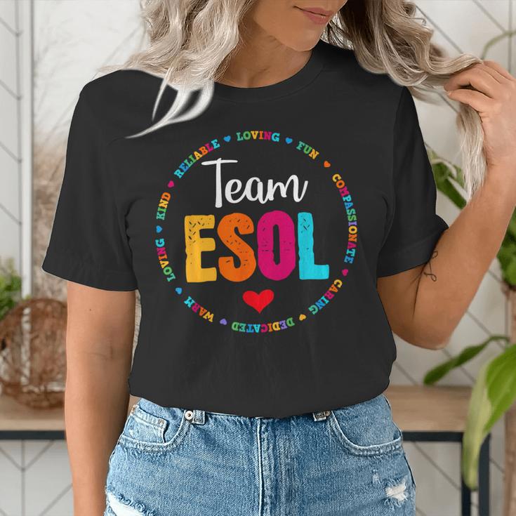 Back To School Teachers Crew Students Team ESOL Teacher Women's T-Shirt, funny gift