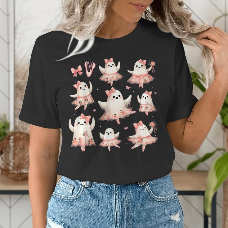 Ballet Ghost Ballet Dancer Spooky Dance Teacher Halloween Women's T-Shirt, funny gift