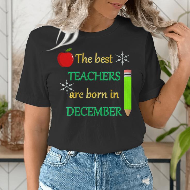 THE BEST TEACHERS ARE BORN IN DECEMBER Women's T-Shirt, funny gift THE BEST TEACHERS ARE BORN IN DECEMBER Women's T-Shirt, funny gift