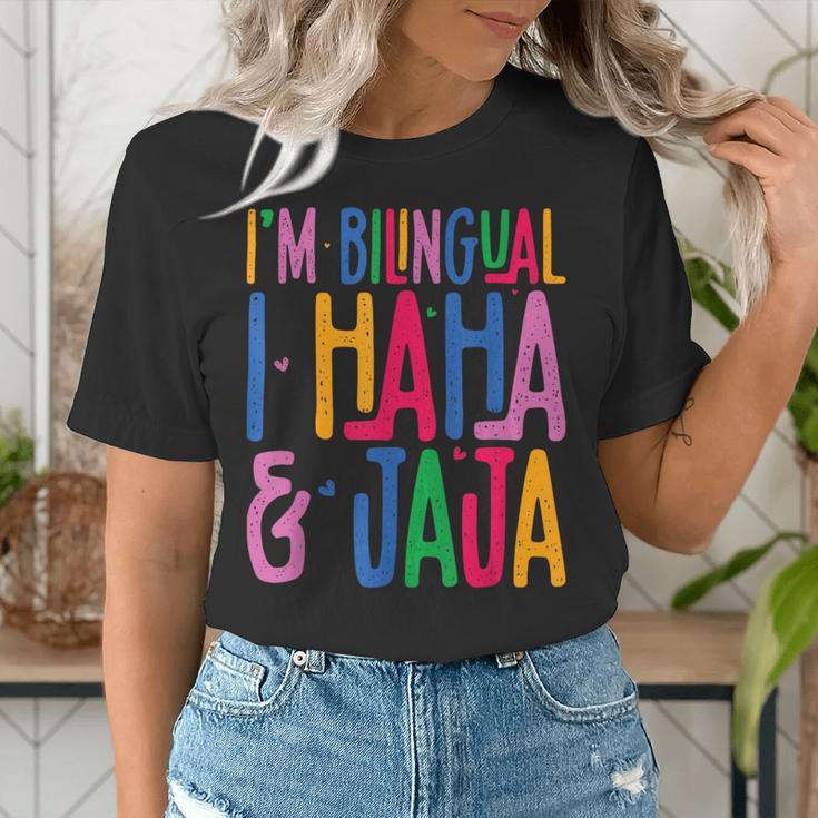 I Am Bilingual I Haha And Jaja Latina Latino Spanish Teacher Women's T-Shirt, funny gift I Am Bilingual I Haha And Jaja Latina Latino Spanish Teacher Women's T-Shirt, funny gift