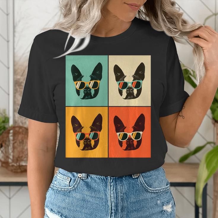 Bostie Dog Lover Boston Terrier With Sunglasses For Men Women Girls Kids Women's T-Shirt, funny gift