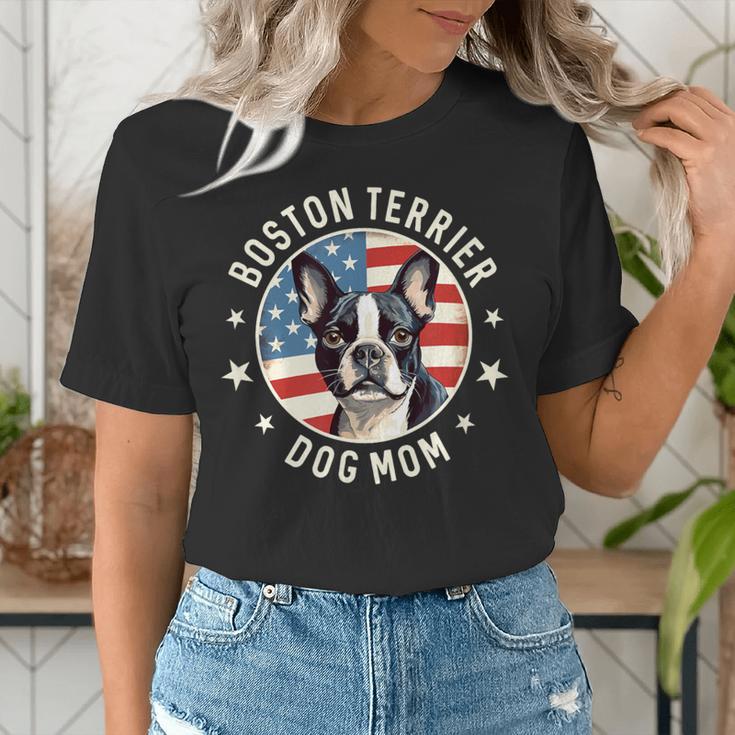 Boston Bull Terrier Women Boston Terrier Dog Mom Women's T-Shirt, Boston Terrier Mom Shirts, funny gift