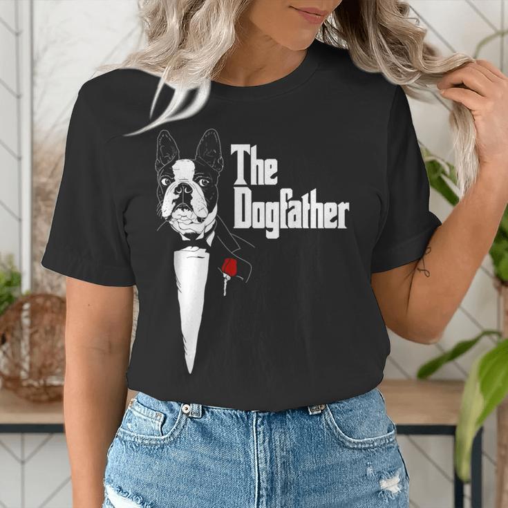 Boston Terrier Dad The DogFather Shirt Boston Terrier Women's T-Shirt, Boston Terrier Dad Shirts, funny gift