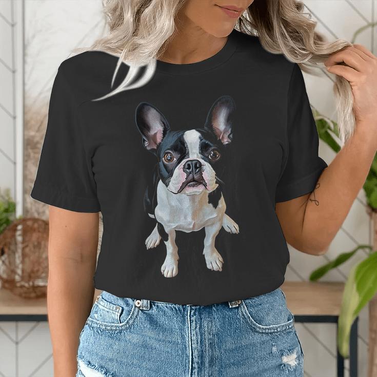 Boston Terrier Dog Motif Pet Art Boston Terrier Men Women Kids Women's T-Shirt, funny gift
