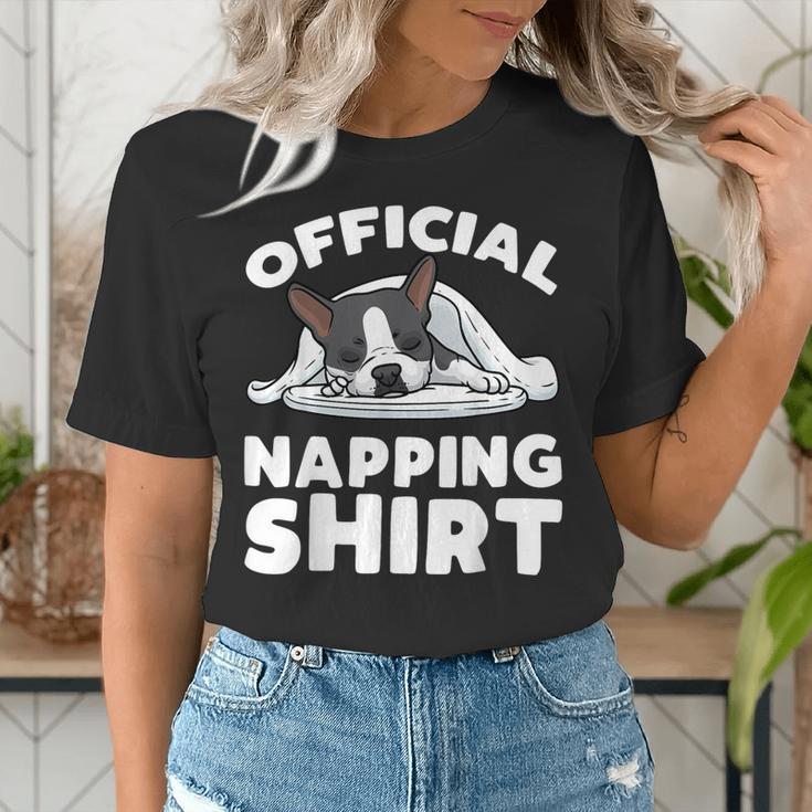 Boston Terrier Dog Official Sleeping Shirt Men Women Kids Women's T-Shirt, funny gift