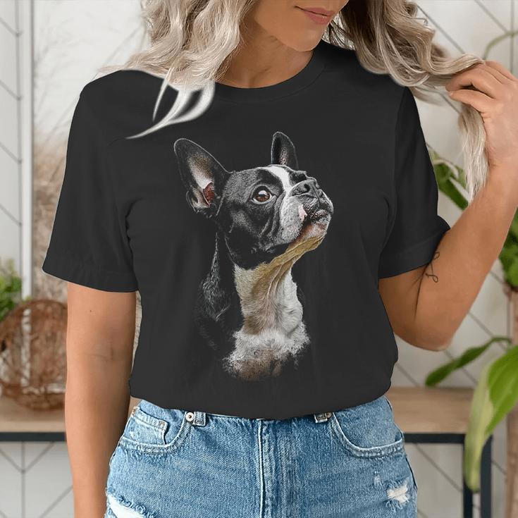 Boston Terrier Dog Graphic Pet Art Boston Terrier For Men Women Kids Women's T-Shirt, funny gift