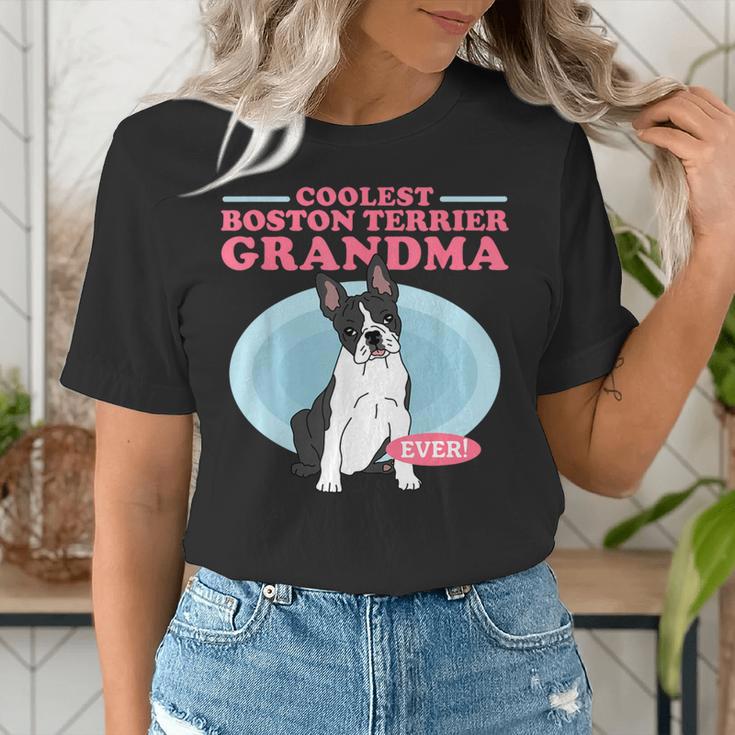 Boston Terrier Grandma Bostie Dog Owner Boston Terrier Men Women Women's T-Shirt, funny gift