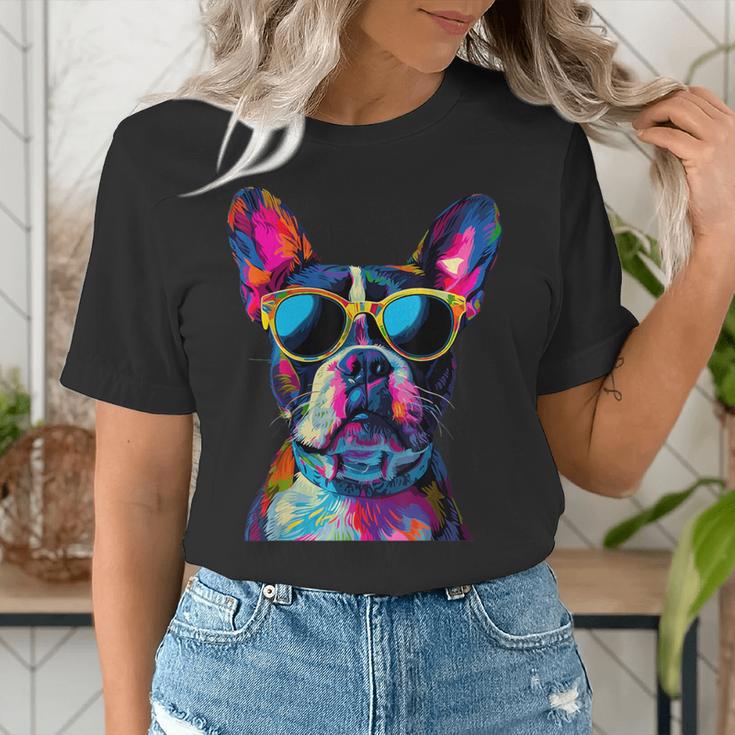 Boston Terrier Lovers Pop Art Boston Terrier Women's T-Shirt, funny gift