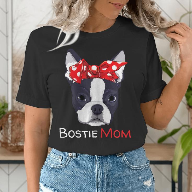 Boston Terrier Mom Bostie Women Girls Women's T-Shirt, Boston Terrier Mom Shirts, funny gift