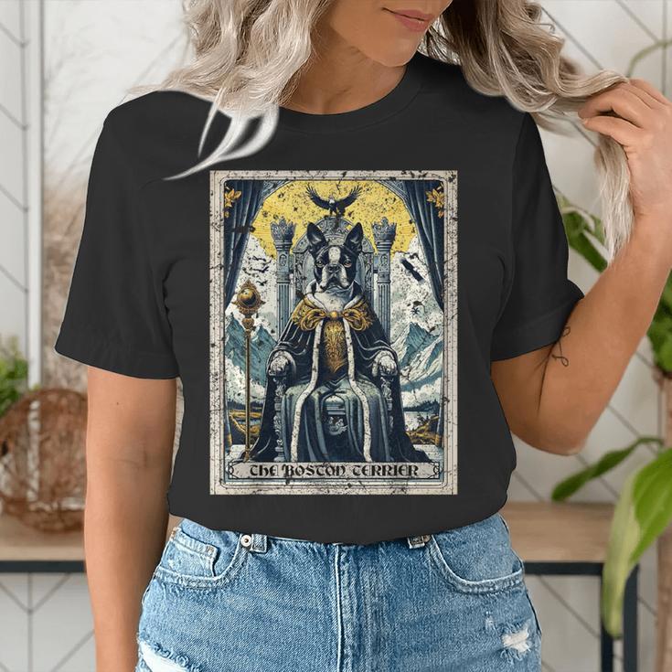 Boston Terrier Tarot Card Dog Women's T-Shirt, Boston Terrier Tarot Shirts, funny gift