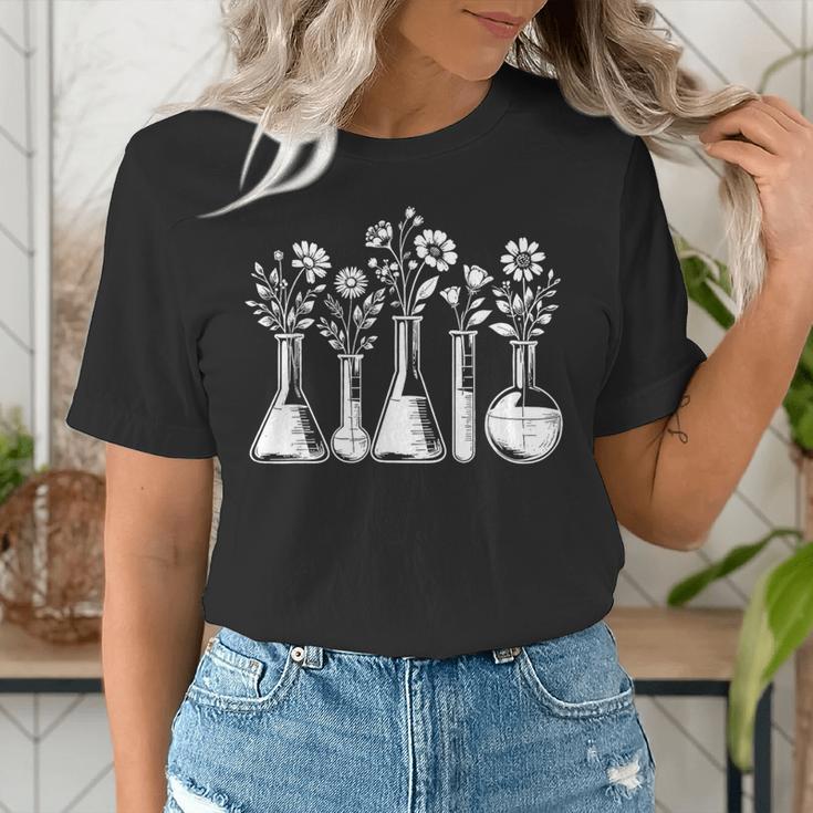 Botanical Beaker Science Teacher Floral Chemistry Lab Week Women's T-Shirt, Science Teacher Shirts, funny gift Botanical Beaker Science Teacher Floral Chemistry Lab Week Women's T-Shirt, Science Teacher Shirts, funny gift