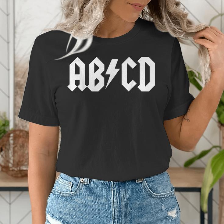 Boys Girls Teachers ABCD Rock Graphic Back To School Women's T-Shirt, funny gift