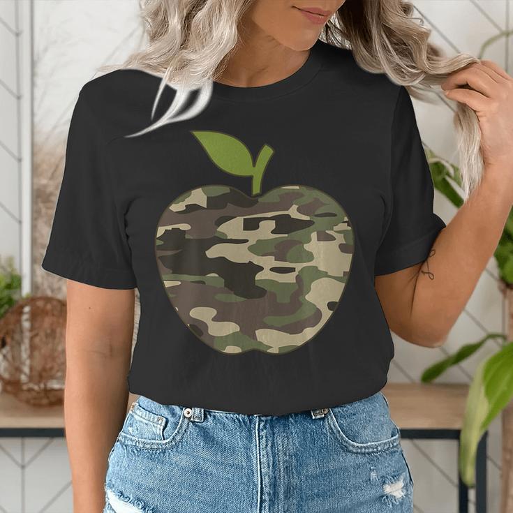 Camo Apple Camouflage Clothing School Student Camo Teacher Men Women Kids Women's T-Shirt, funny gift