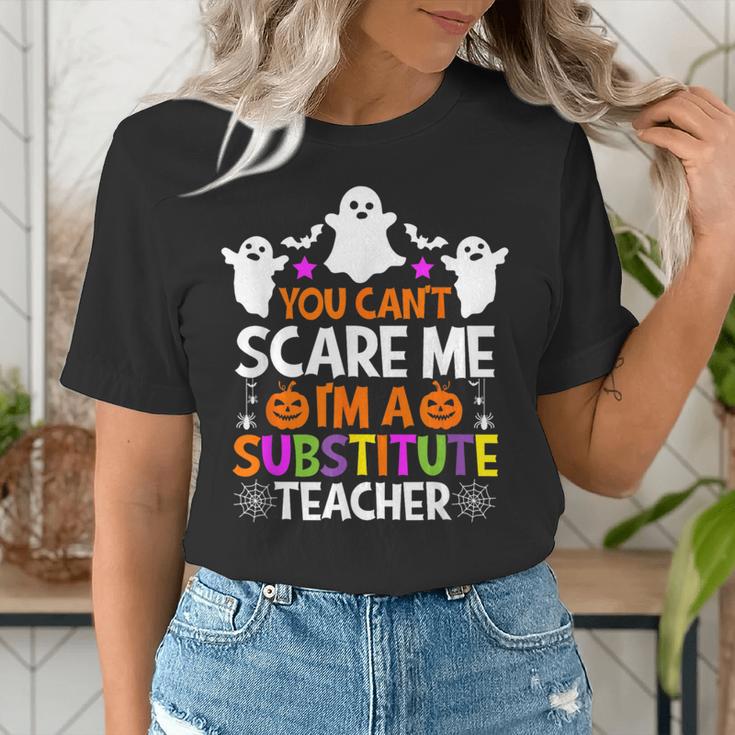 You Can't Scare Me I'm A Substitute Teacher Shirt Halloween Women's T-Shirt, funny gift You Can't Scare Me I'm A Substitute Teacher Shirt Halloween Women's T-Shirt, funny gift