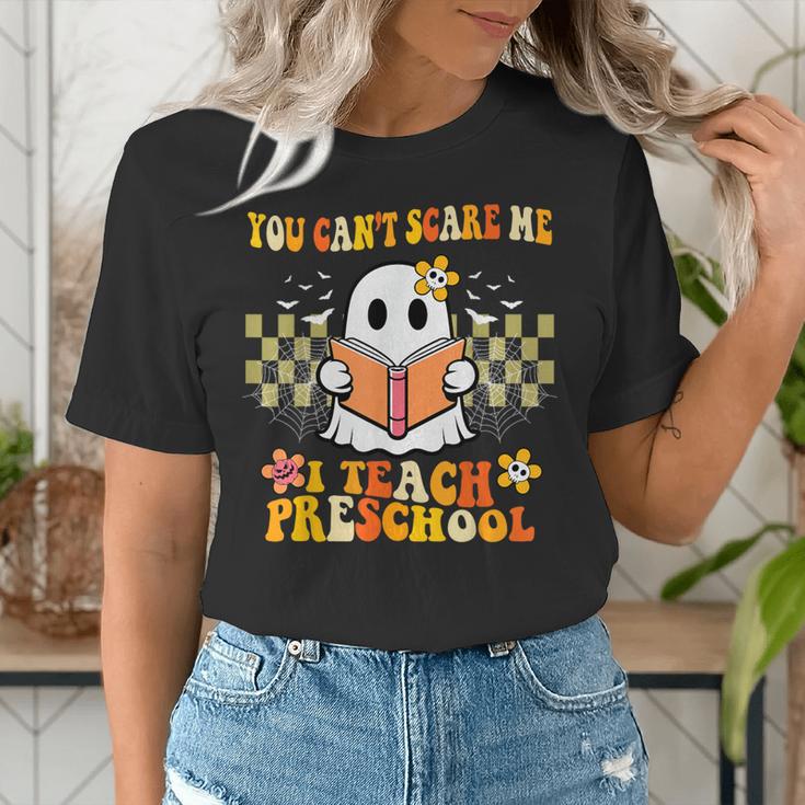 You Can't Scare Me I Teach Preschool Ghost Halloween Teacher Women's T-Shirt, funny gift You Can't Scare Me I Teach Preschool Ghost Halloween Teacher Women's T-Shirt, funny gift