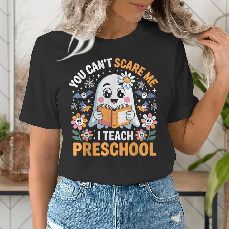 You Can't Scare Me I Teach Preschool Teacher Halloween Women's T-Shirt, funny gift