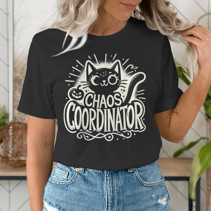 Cat Chaos Coordinator For Women Mom Halloween Teacher Women's T-Shirt, funny gift Cat Chaos Coordinator For Women Mom Halloween Teacher Women's T-Shirt, funny gift