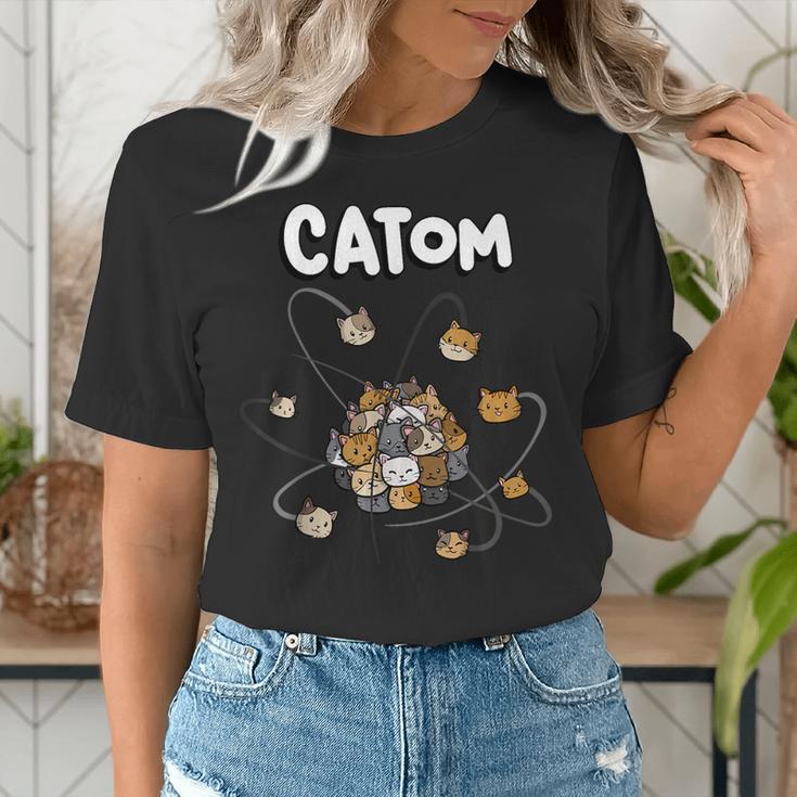 Catom Science Teacher Chemistry Lover Physics School Cat Women's T-Shirt, Science Teacher Shirts, funny gift Catom Science Teacher Chemistry Lover Physics School Cat Women's T-Shirt, Science Teacher Shirts, funny gift