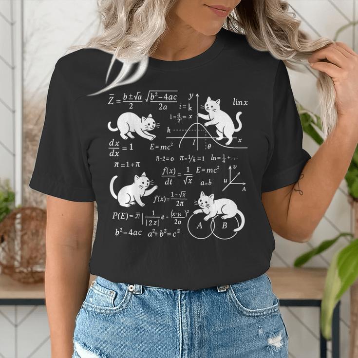 Cats And Math Lover Cat Lover Science Teacher Student Women's T-Shirt, Science Teacher Shirts, funny gift