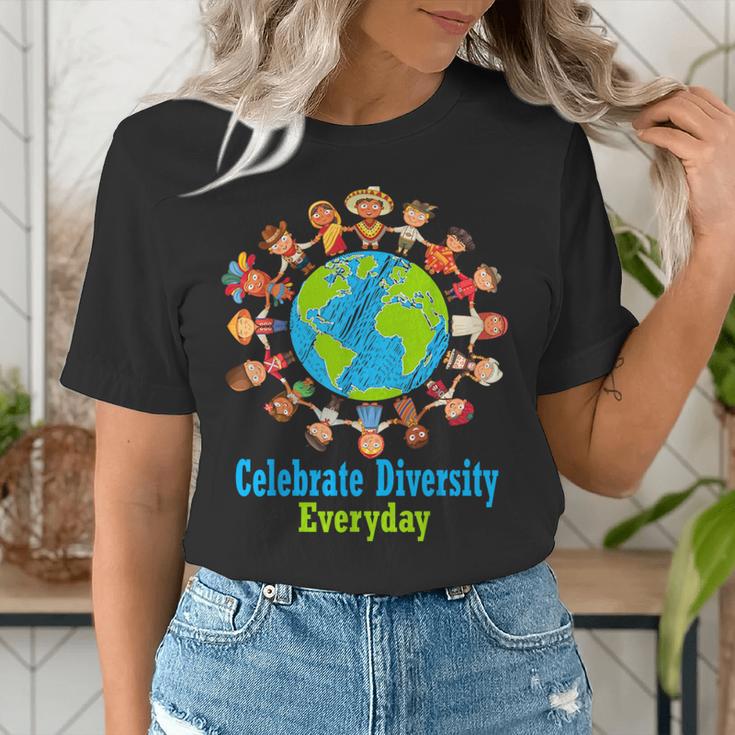 Celebrate Diversity Everyday Teachers & School Student Gift Women's T-Shirt, funny gift