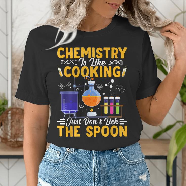 Chemistry Is Like Cooking Science Teacher Student Women's T-Shirt, Science Teacher Shirts, funny gift