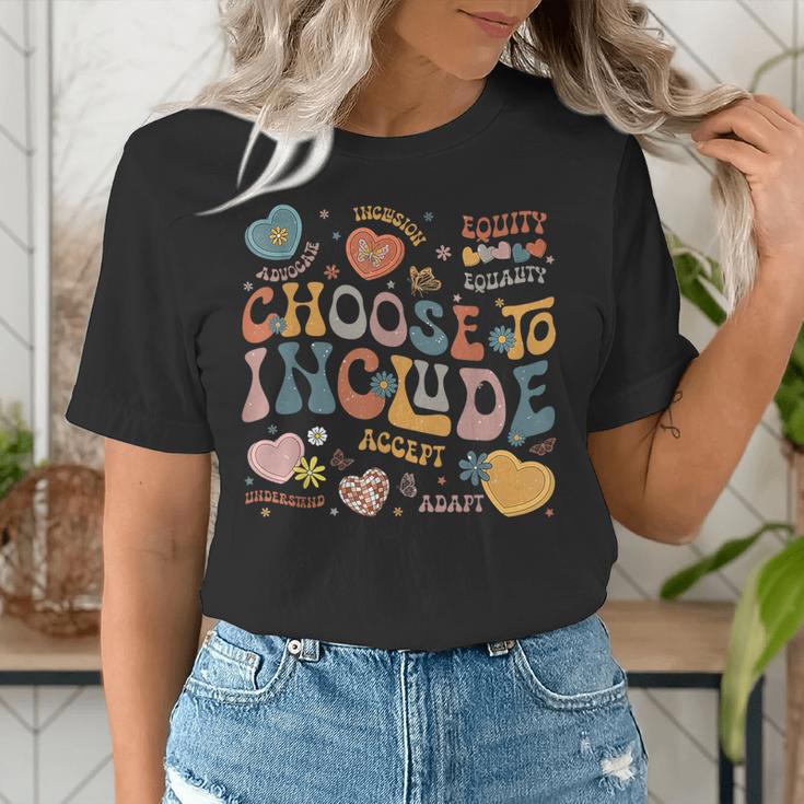 Choose To Include Inclusion Matters Autism Awareness Teacher Men Women Girls Kids Women's T-Shirt, funny gift
