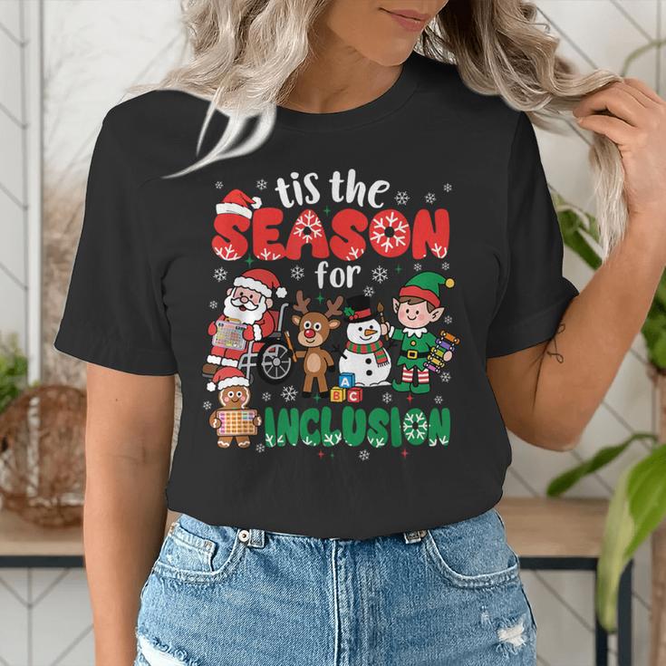 Christmas Sped Teacher Tis The Season For Inclusion Women Women's T-Shirt, funny gift