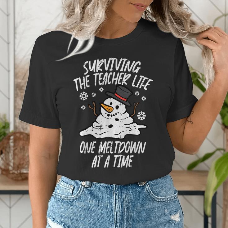 Christmas Surviving Teacher Life Meltdown Xmas Women Men Women's T-Shirt, funny gift Christmas Surviving Teacher Life Meltdown Xmas Women Men Women's T-Shirt, funny gift